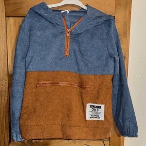 SHEIN Blue and Brown Kids Hoodie